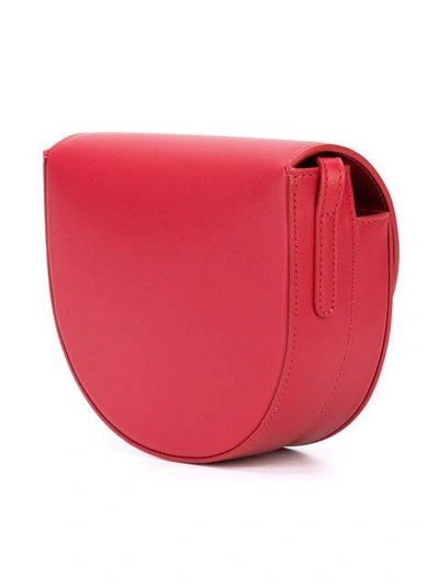 Shop Mansur Gavriel Mini Saddle Bag In Red