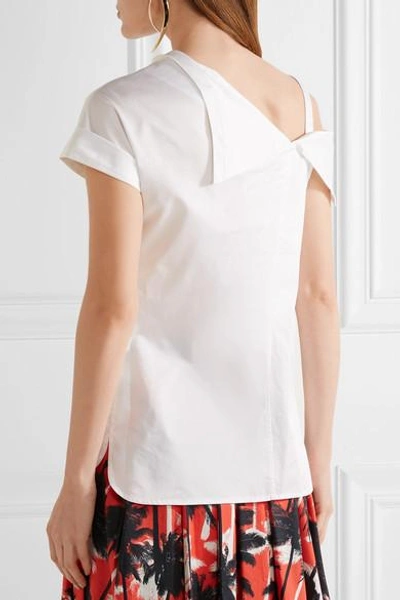 Shop Jason Wu Asymmetric Cotton-poplin Top