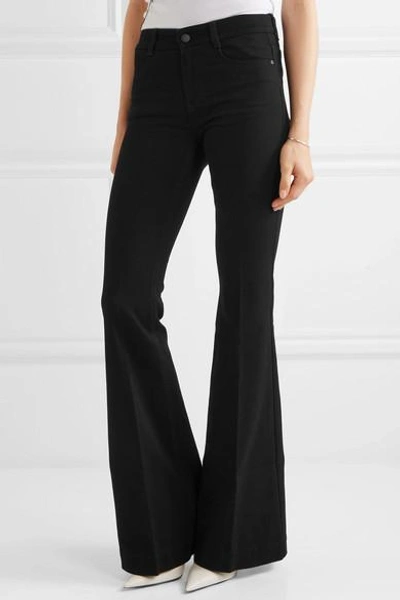 Shop Stella Mccartney The '70s Mid-rise Flared Jeans In Black