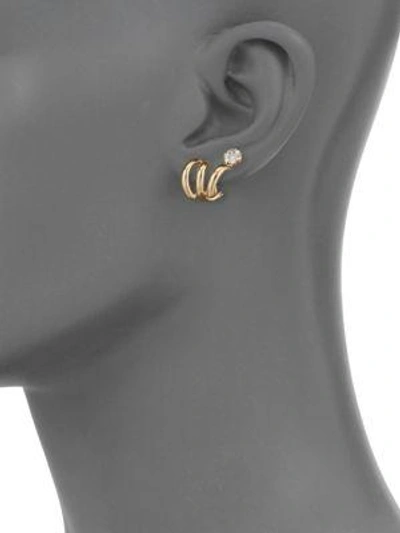Shop Hueb Diamond Flower & 18k Yellow Gold Earrings