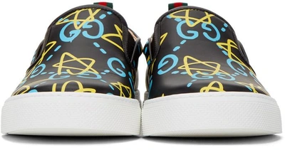 Gucci Ghost Slip-on Sneakers In Black | ModeSens