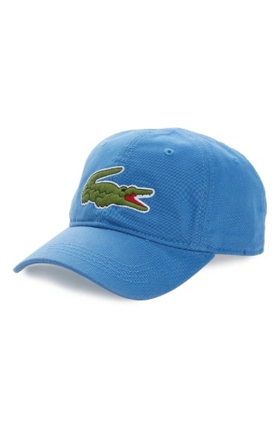 Lacoste 'big Croc' Logo Embroidered Cap In Tropical Green