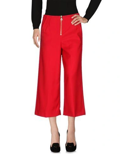Dondup Cropped Pants & Culottes In Red