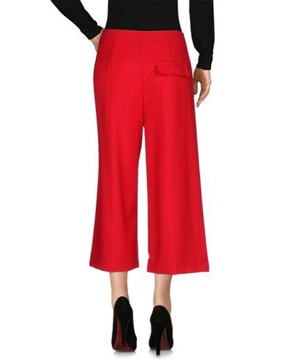 Shop Dondup Cropped Pants & Culottes In Red