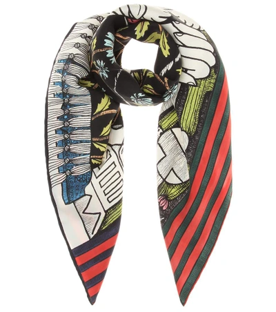 Gucci Emperor Printed Silk Scarf In Multicoloured