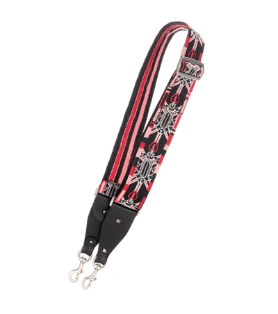 Shop Valentino Garavani Loveblade Guitar Rockstud Embroidered Strap In Multicoloured