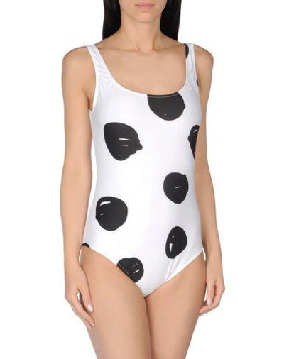 Shop Jeremy Scott One-piece Swimsuits In White