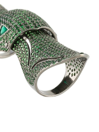 Shop Loree Rodkin Loree Armour Ombre Ring In Green