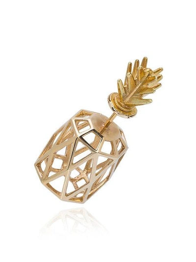 Shop Natasha Zinko Pineapple Earring In Metallic