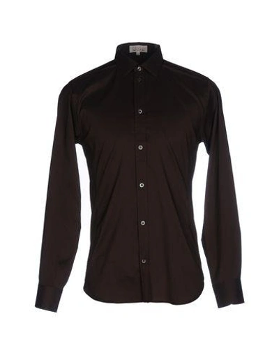Shop Paul & Joe Solid Color Shirt In Dark Brown