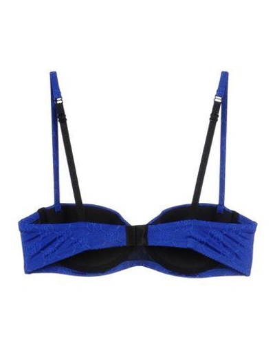 Shop Moschino Underwear Bras In Bright Blue