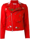 VIVETTA EMBROIDERED BIKER JACKET,VP142TACC0LA12109188