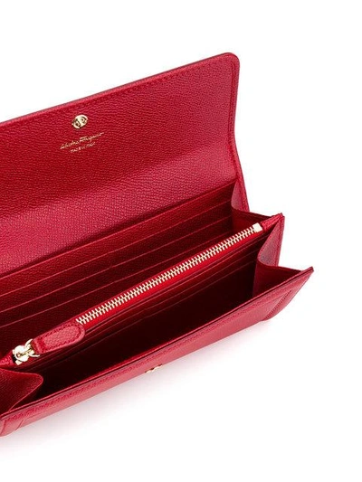 Shop Ferragamo Salvatore  Fold-over Wallet - Red