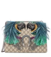 Gucci Dionysus Parrot-embroidered Gg Supreme Chain Shoulder Bag In L.el