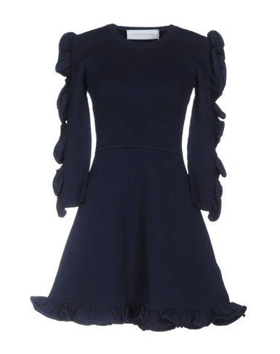 Victoria Victoria Beckham Short Dress In Dark Blue