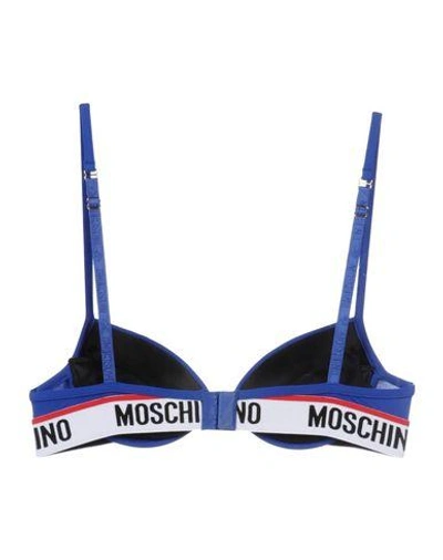 Shop Moschino Underwear Bras In Blue