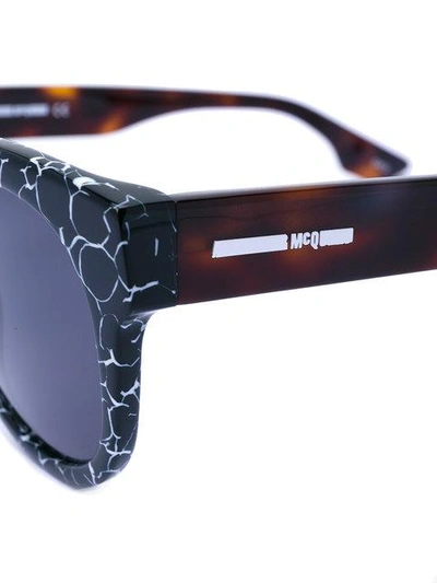 Shop Mcq By Alexander Mcqueen Eyewear D-ring Frame Sunglasses - Black