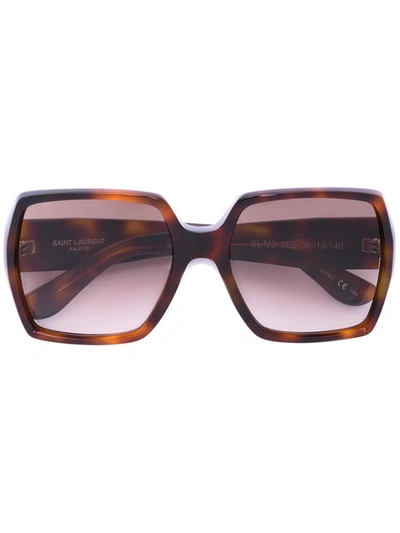 Saint Laurent Geometric Frame Sunglasses