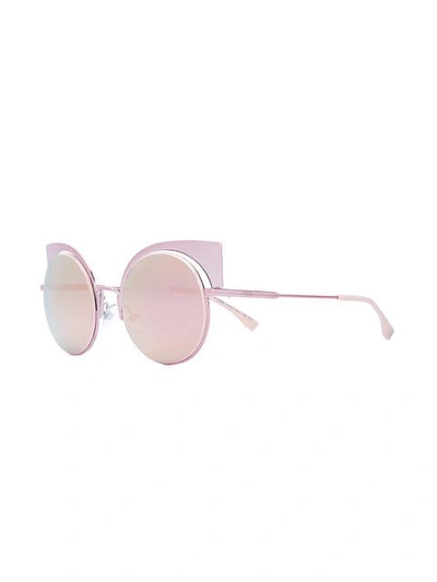 Shop Fendi Eyeshine Sunglasses In Pink