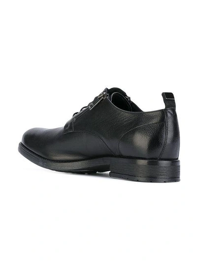 Shop Diesel Zip Detail Derby Shoes In Black