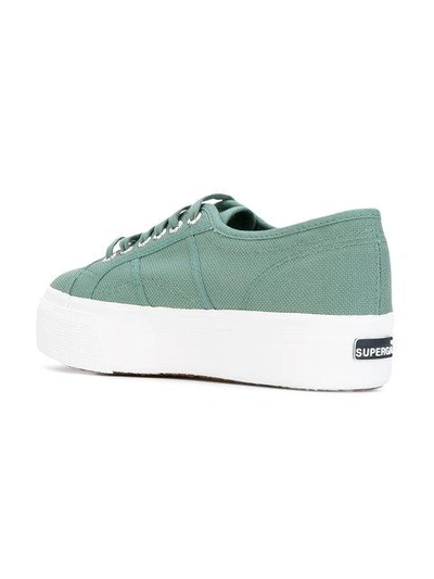 Shop Superga Platform Lace-up Sneakers - Green