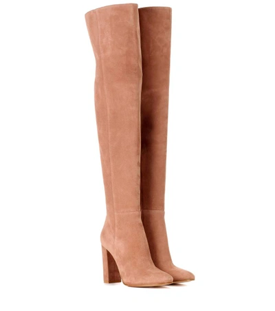 Gianvito Rossi Exclusive To Mytheresa.com - Suede Thigh-high Boots In Praliee