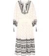 Zimmermann Divinity Tassel-trimmed Embroidered Linen Midi Dress In White