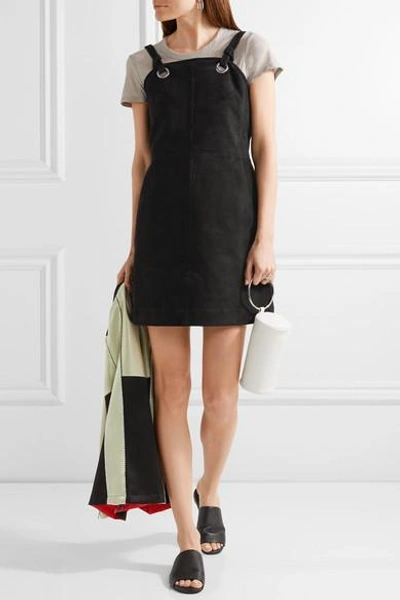 Shop Rag & Bone Croft Suede Mini Dress In Black