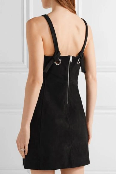 Shop Rag & Bone Croft Suede Mini Dress In Black