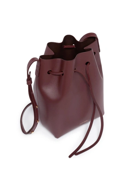 Shop Mansur Gavriel 'mini' Leather Bucket Bag