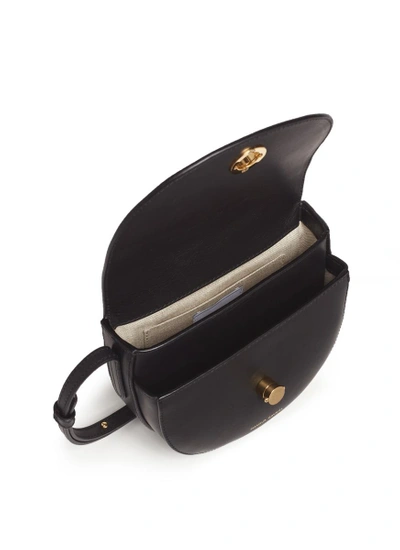Shop Mansur Gavriel Mini Leather Saddle Bag