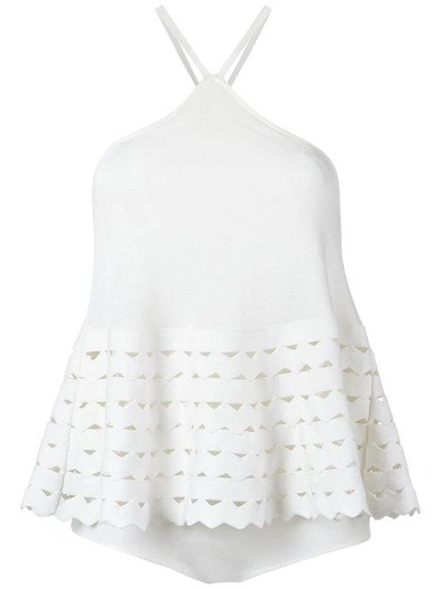 Shop Andrea Bogosian Knitted Bodysuit - White