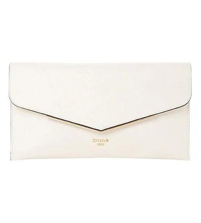 Shop Dune Epeonnie Envelope Clutch Bag In Cream-plain Synthetic