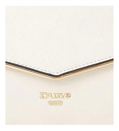 Shop Dune Epeonnie Envelope Clutch Bag In Cream-plain Synthetic