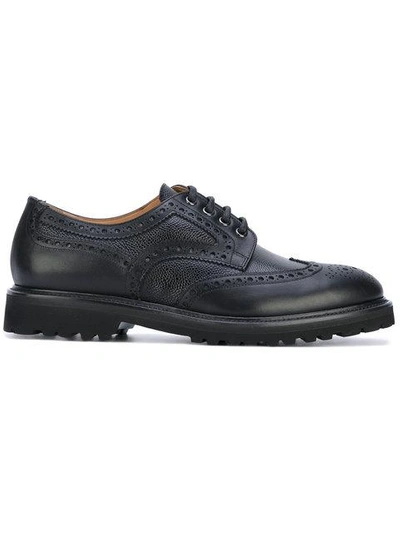 Shop Aiezen Classic Lace-up Brogues In Black