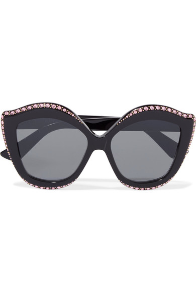 gucci oversize cat eye acetate sunglasses