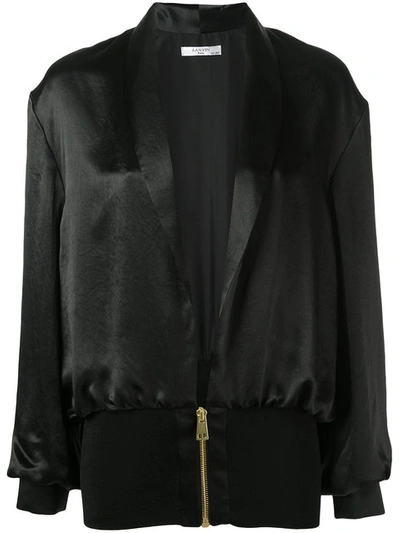 Lanvin Acetate Bomber Jacket In Nero