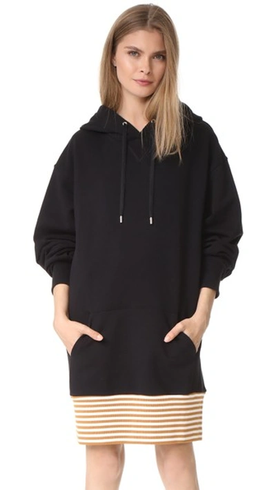 Shop Public School Aza Zita Hoodie Dress In Black