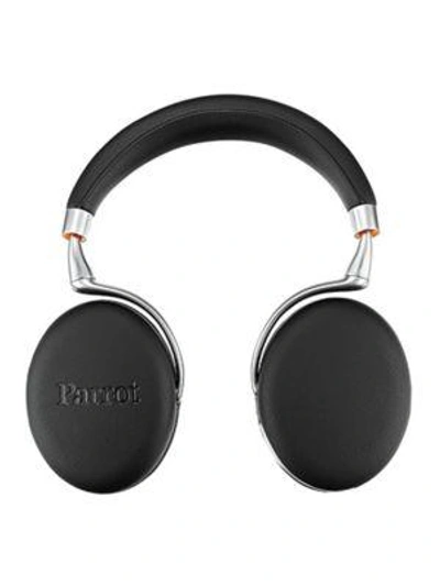 Shop Parrot Zik 3 Black Leather-grain Headphones And Wireless Charger