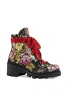 GUCCI Trip Romantic Floral Jacquard Boots