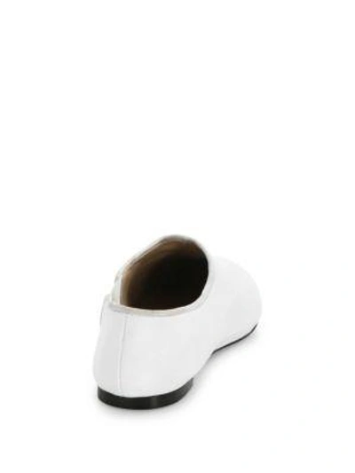 Shop The Row Cara Slip-on Nappa Leather Flats In White
