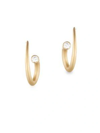 Shop Carelle Whirl Diamond & 18k Yellow Gold Spiral Earrings