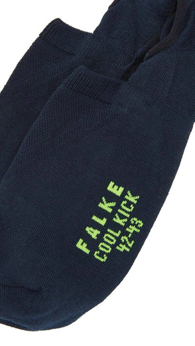 Shop Falke Cool Kick Cotton Blend Invisible Socks In Marine