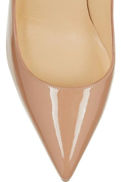 Shop Christian Louboutin The Pigalle 100 Patent-leather Pumps In Neutrals