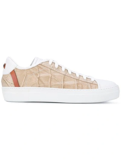 Shop Fabi Lace-up Trainers - White