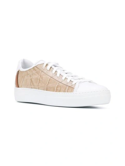 Shop Fabi Lace-up Trainers - White