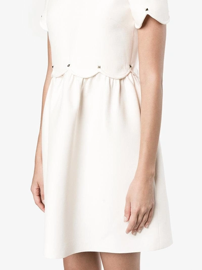 Shop Valentino Scalloped Bambolina Dress