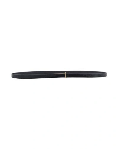 Calvin Klein Collection Thin Belt In Black