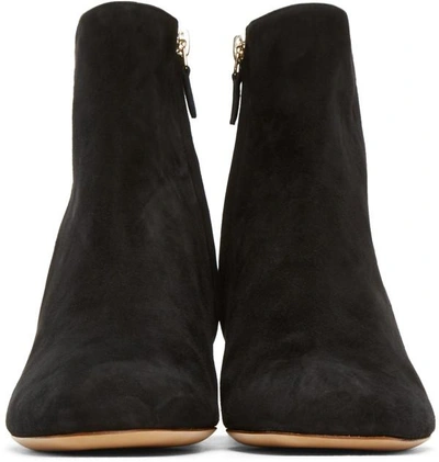 Shop Mansur Gavriel Black Suede Ankle Boots