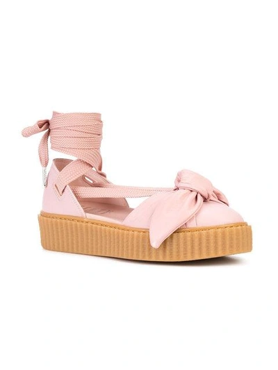 Shop Fenty X Puma Bow Creeper Sneaker Sandals - Pink & Purple